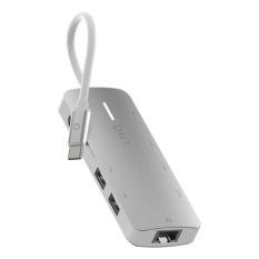 USB Hub Linq Byelements LQ49081PS White Grey