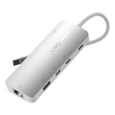 USB Hub Linq Byelements LQ49081PS White Grey