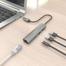 USB Hub Aisens ASUC-4P035-GR Grey