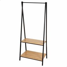 Coat rack with shelf Aktive Black Steel (Refurbished A)