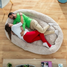 Anti-stress Human Pet Bed Cloft InnovaGoods XXL Beige
