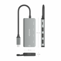 USB Hub Aisens CPNT Grey 100 W