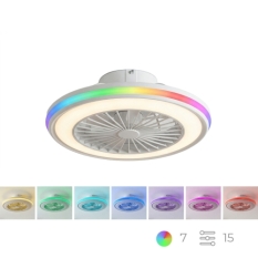Ceiling Fan with RGB LED Light, Hidden Blades and Remote Control Nexory InnovaGoods