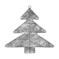 Christmas bauble Krist+ Silver Metal Plastic Christmas Tree 36,7 x 0,2 x 37,5 cm