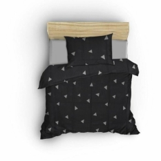 Duvet cover set Grey Super king 3 Pieces