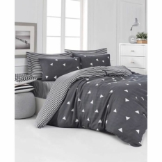 Duvet cover set Grey Super king 3 Pieces