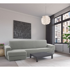 Right short arm chaise longue cover Sofaskins NIAGARA Grey (Refurbished A)