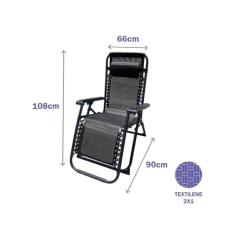 Folding Chair Marbueno Black 90 x 108 x 66 cm