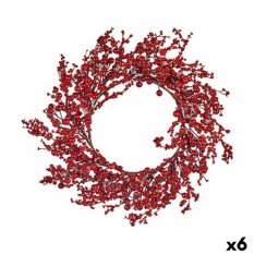Advent wreathe Krist+ Red Plastic 48 x 10 x 48 cm (6 Units)