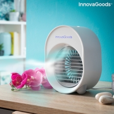 Mini Ultrasound Air Cooler-Humidifier with LED Koolizer InnovaGoods humidificador mini White 200 ml (Refurbished A+)