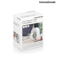 Mini Ultrasound Air Cooler-Humidifier with LED Koolizer InnovaGoods humidificador mini White 200 ml (Refurbished A+)