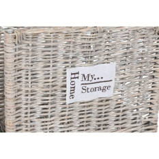 Log Stand Home ESPRIT Natural wicker 47 x 35 x 54 cm (2)