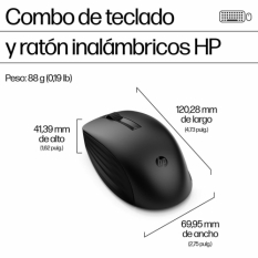 Keyboard and Mouse HP 4R009UT#ABE Black