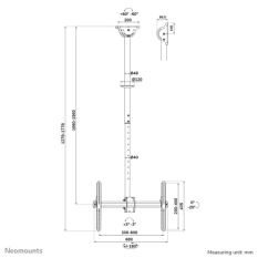Screen Table Support Neomounts CL35-440BL16L 70