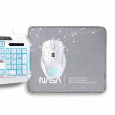 Keyboard and Mouse NASA ANDROMEDA4IN1-W White Multicolour Spanish Qwerty