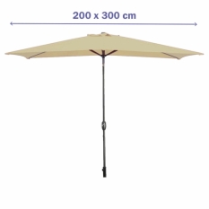 Marbueno Umbrella Steel 8 Ribs 200x300 cm Brown Garden, Pool, Terrace 10492