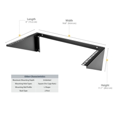Holder Startech RK619WALLV Black Steel