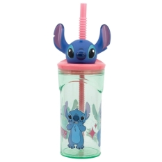 Cup with Straw Stitch Flowers 3D 360 ml