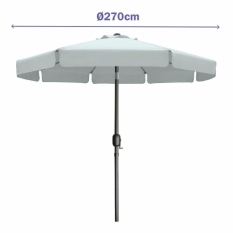 Marbueno Umbrella Steel 8 Ribs D300 cm Polyester White Garden, Pool, Terrace 10489