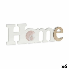 Photo frame Gift Decor Home White Brown MDF Wood (6 Units)