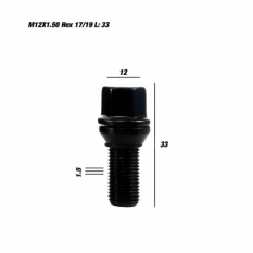 Screw kit OMP OMPS09791201 Black M12 x 1,50 33 mm (20 Units)