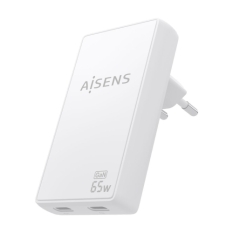Wall Charger Aisens ASCH-65W2P077-W White 65 W